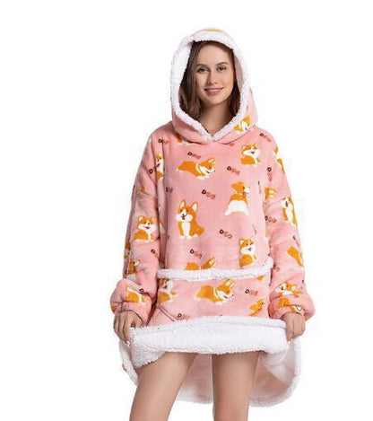 Hooded Pajamas TV Blankets Outdoor Warm Clothing