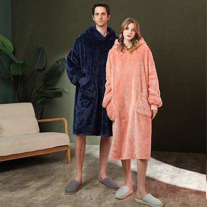 Plain Color Oversized Wearable Blanket Unisex