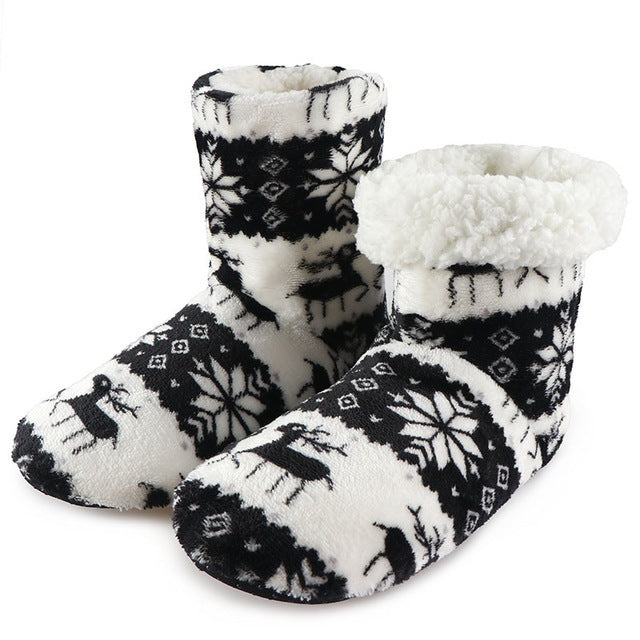 Christmas Warm Fur Slippers For Women