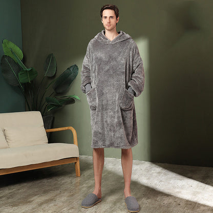 Plain Color Oversized Wearable Blanket Unisex