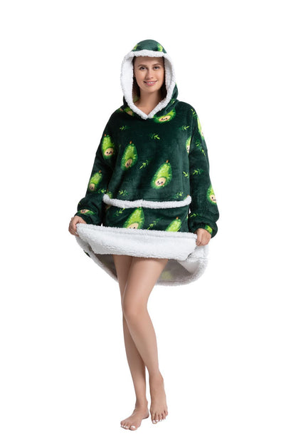 Hooded Pajamas TV Blankets Outdoor Warm Clothing