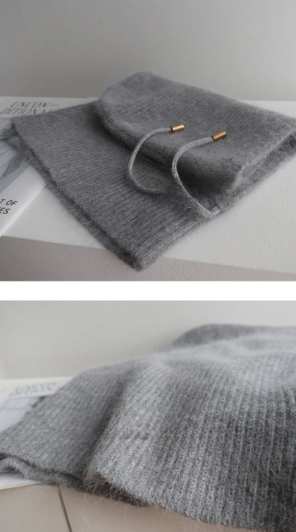 SNUGWEAR Rabbit Fur Knitted Scarf
