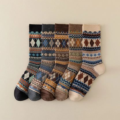 Men's Colorful Pattern Crew Socks