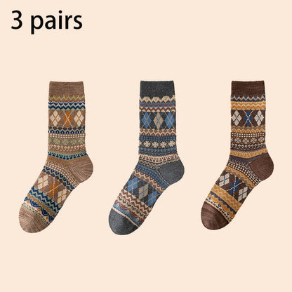Men's Colorful Pattern Crew Socks