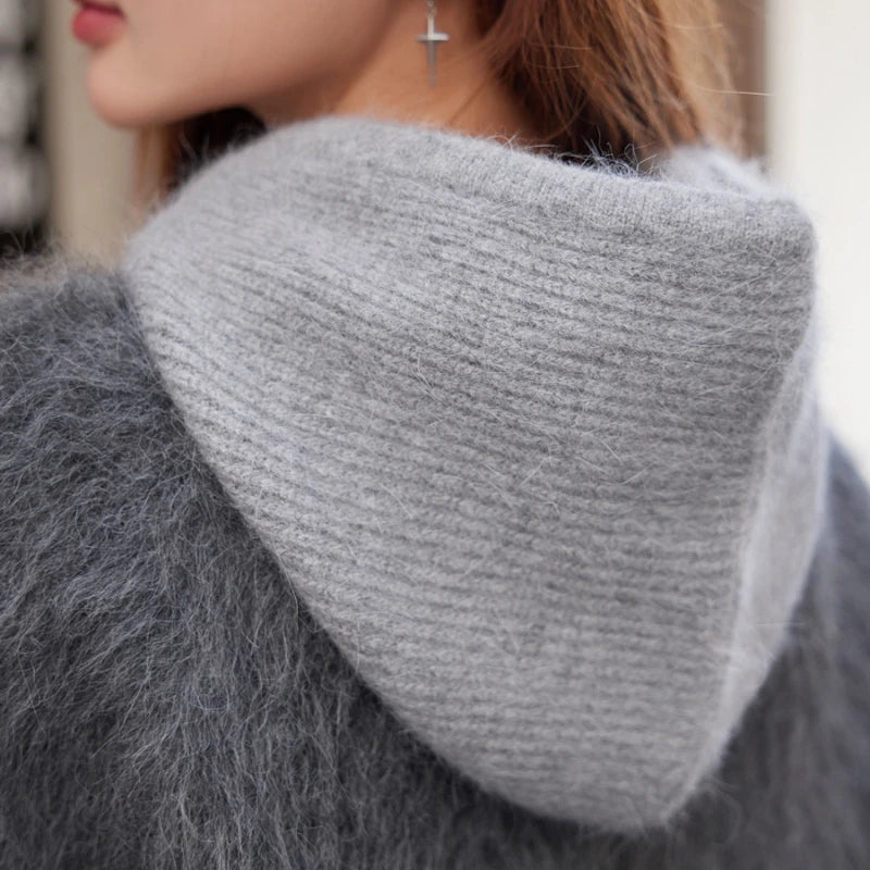 SNUGWEAR Rabbit Fur Knitted Scarf