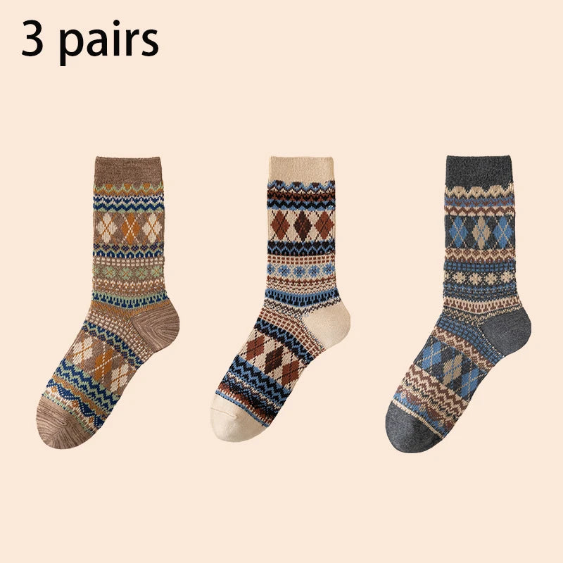 Men's Colorful Pattern Crew Socks