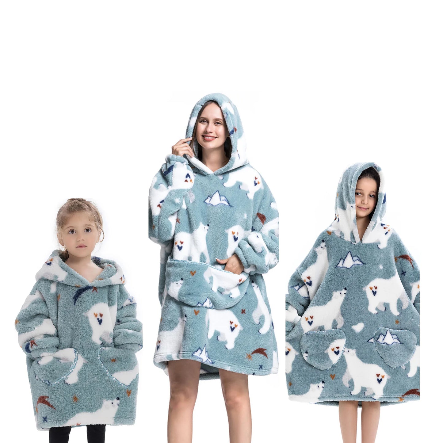 Wearable Blanket Hoddie - Family package