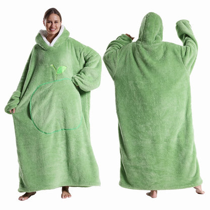 Apple Design Wearable Blanket Hoodies - Unisex