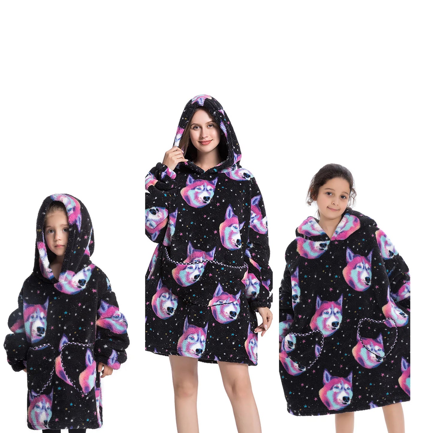 Wearable Blanket Hoddie - Family package