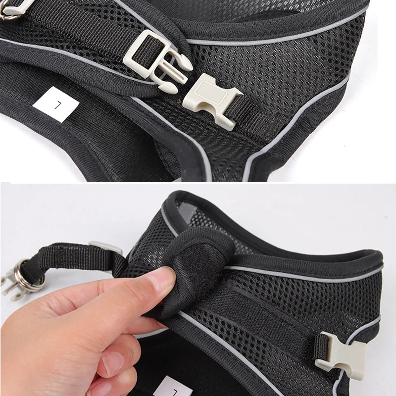 Adjustable Dog Harness Vest With Walking Leash