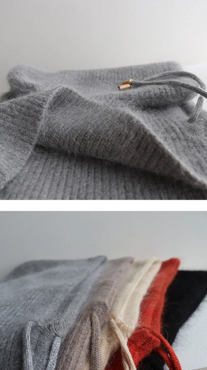 SNUGWEAR Rabbit Fur Knitted Scarf