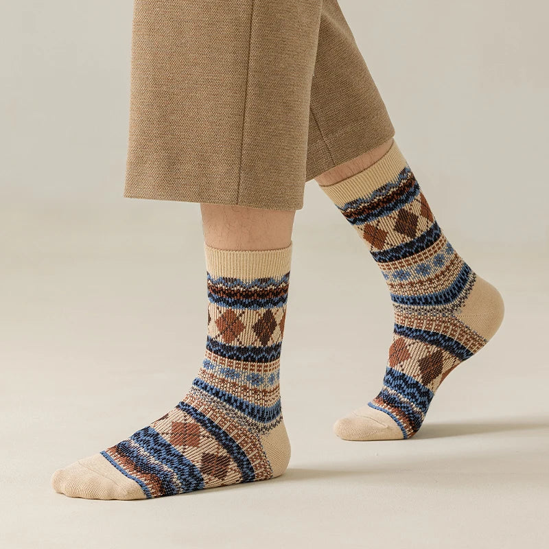 Men's Colorful Pattern Crew Socks