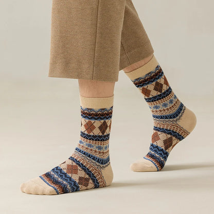 Men's Colorful Pattern Crew Socks