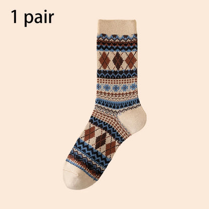 Men's Colorful Pattern Crew Socks
