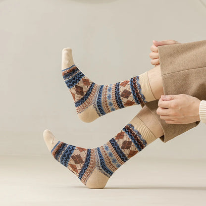 Men's Colorful Pattern Crew Socks