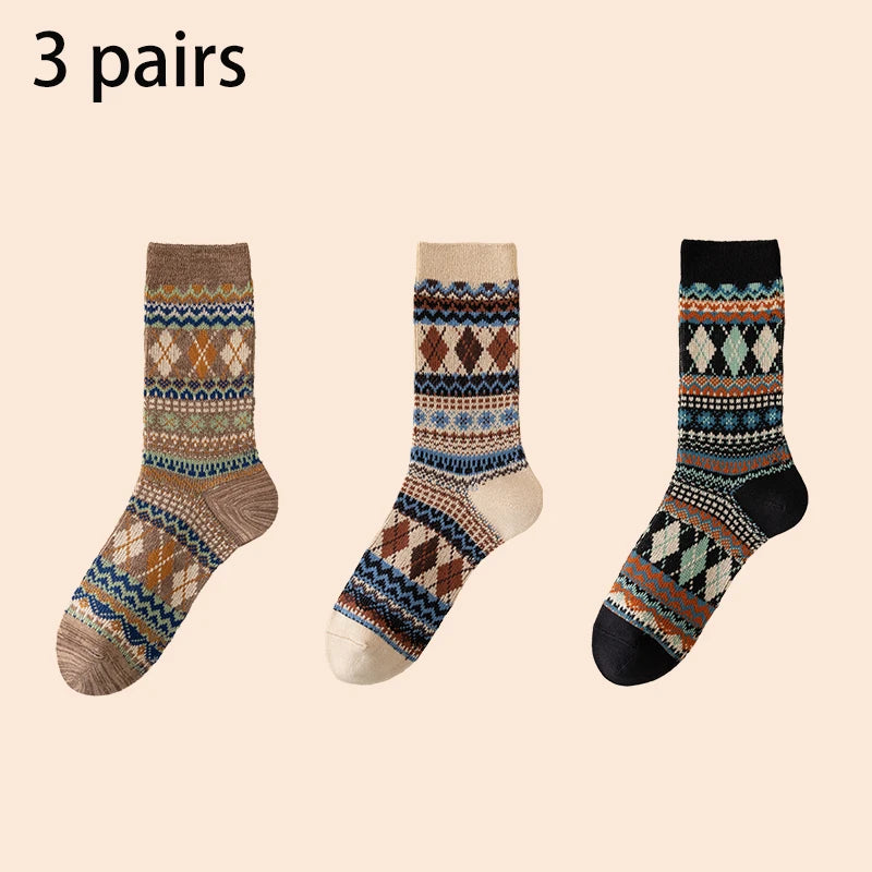 Men's Colorful Pattern Crew Socks