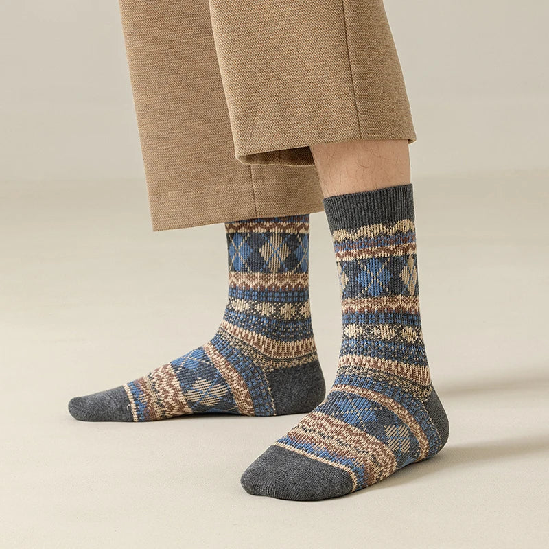 Men's Colorful Pattern Crew Socks