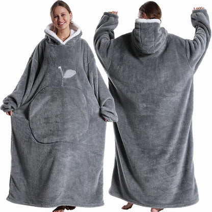Apple Design Wearable Blanket Hoodies - Unisex