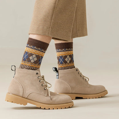 Men's Colorful Pattern Crew Socks