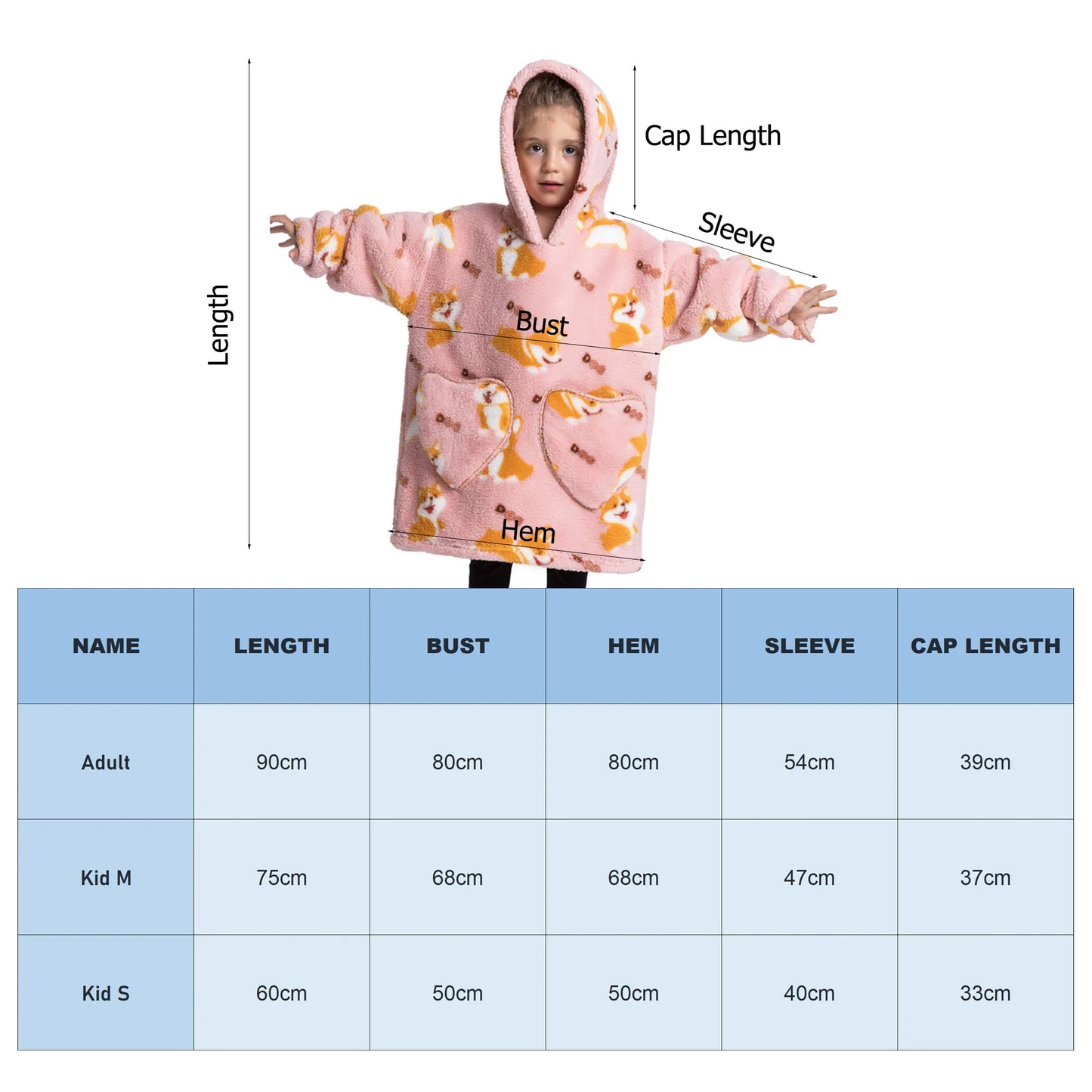 Wearable Blanket Hoddie - Family package