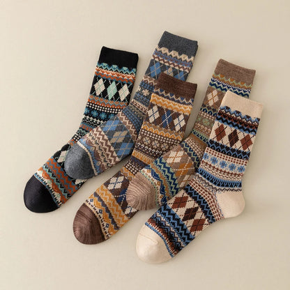 Men's Colorful Pattern Crew Socks