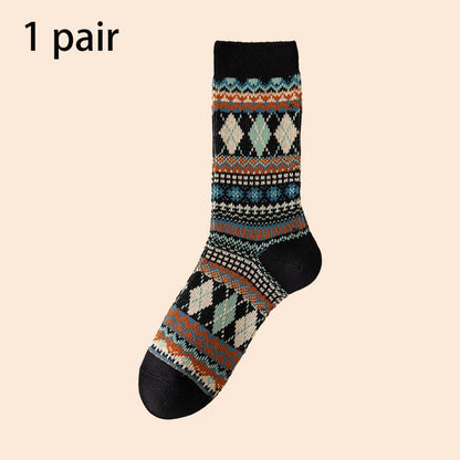 Men's Colorful Pattern Crew Socks