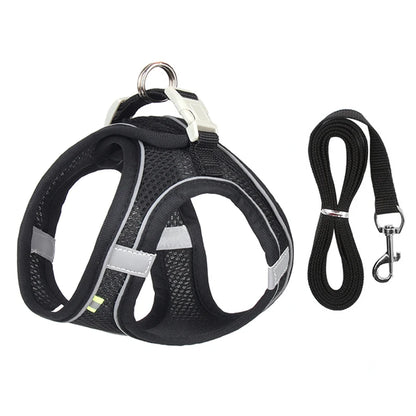 Adjustable Dog Harness Vest With Walking Leash