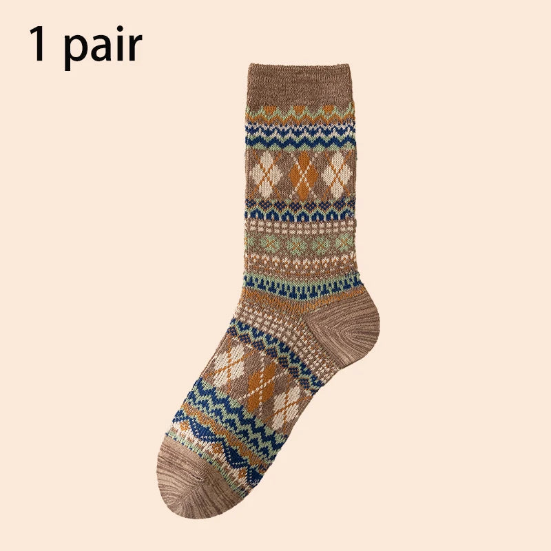 Men's Colorful Pattern Crew Socks