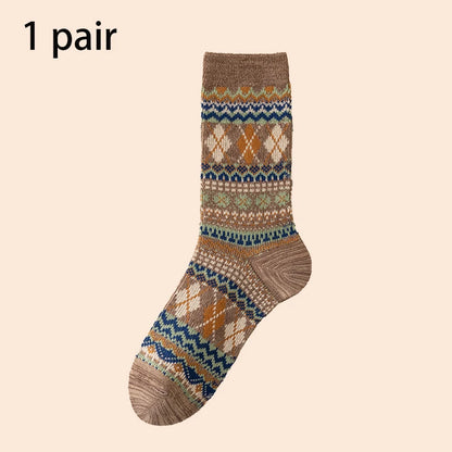 Men's Colorful Pattern Crew Socks