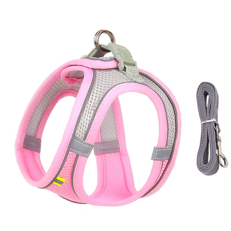 Adjustable Dog Harness Vest With Walking Leash