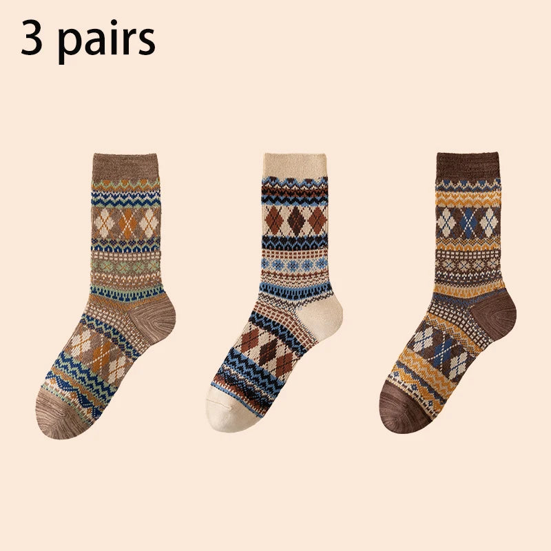 Men's Colorful Pattern Crew Socks