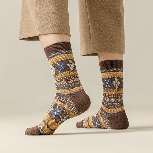 Men's Colorful Pattern Crew Socks