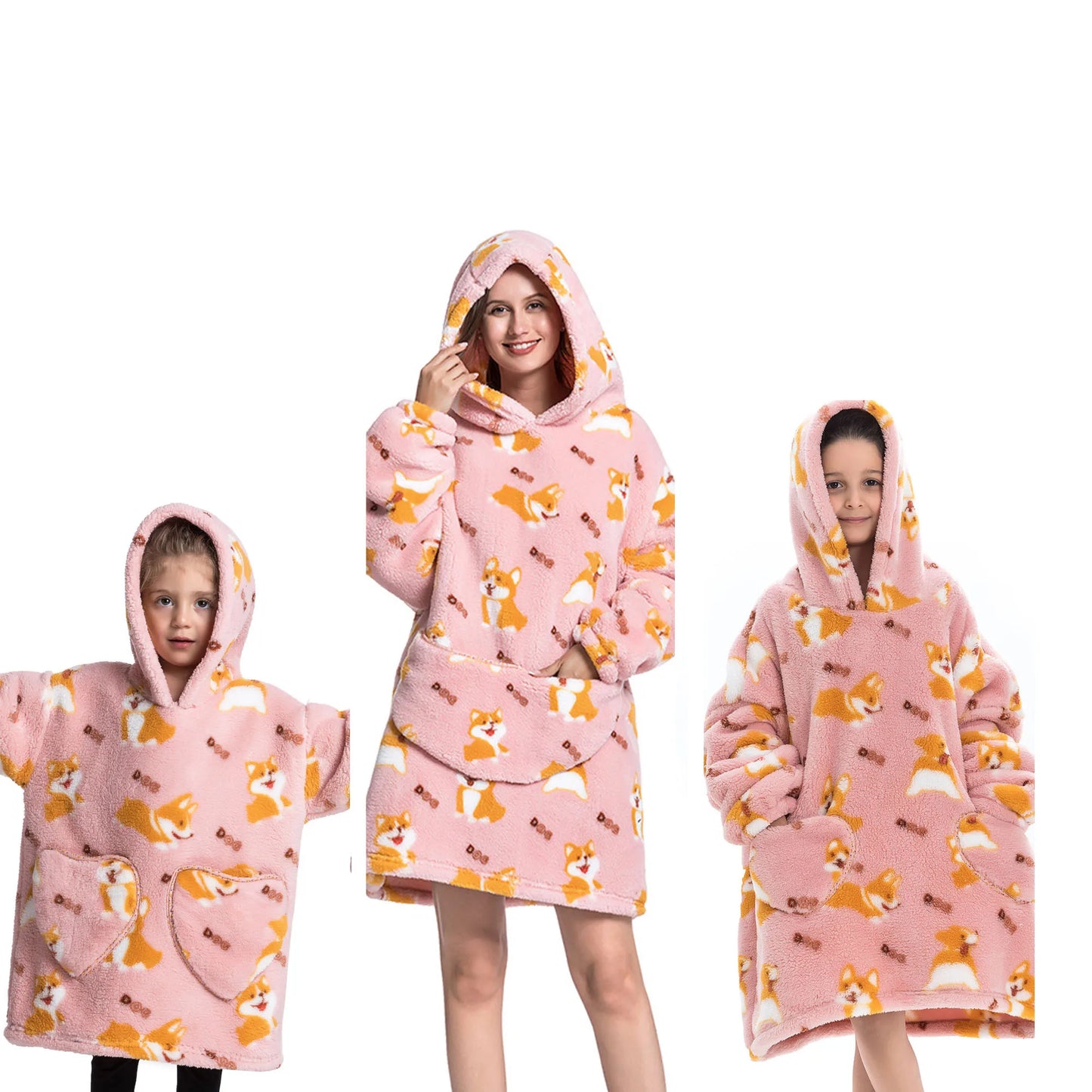 Wearable Blanket Hoddie - Family package