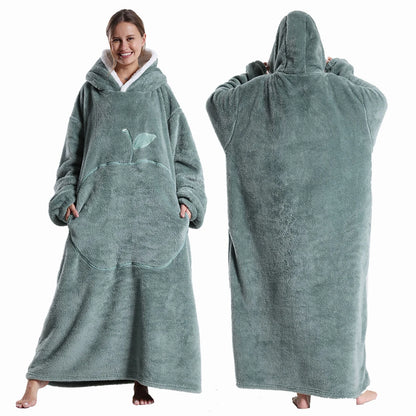 Apple Design Wearable Blanket Hoodies - Unisex