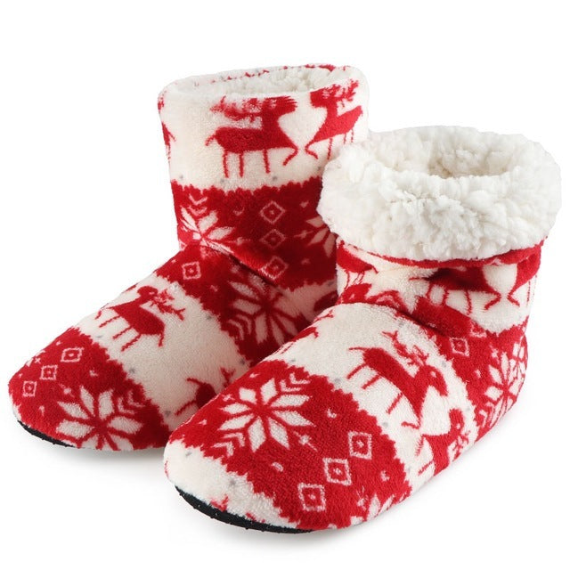 Christmas Warm Fur Slippers For Women
