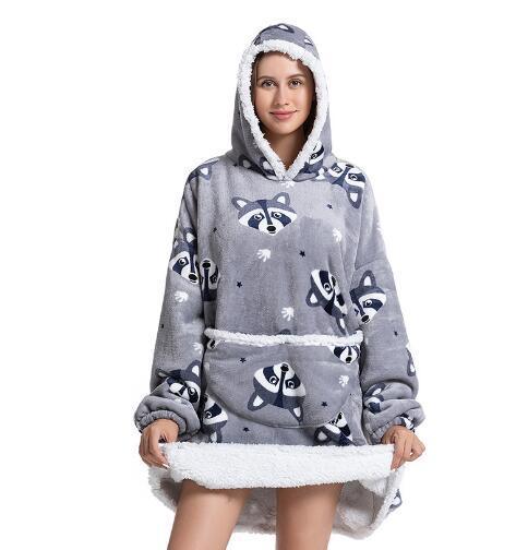 Hooded Pajamas TV Blankets Outdoor Warm Clothing