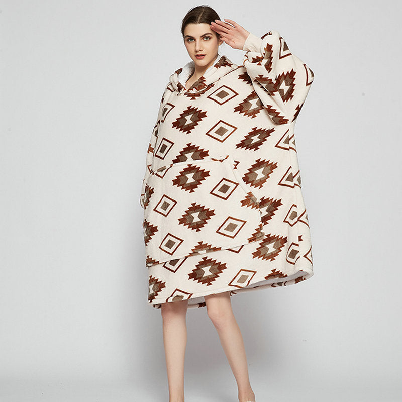 Ovesized Wearable Cozy Blanket Hoodie Winter