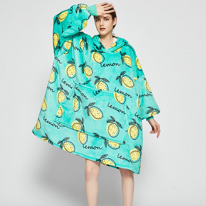 Ovesized Wearable Cozy Blanket Hoodie Winter