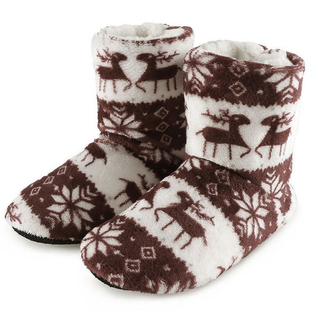 Christmas Warm Fur Slippers For Women