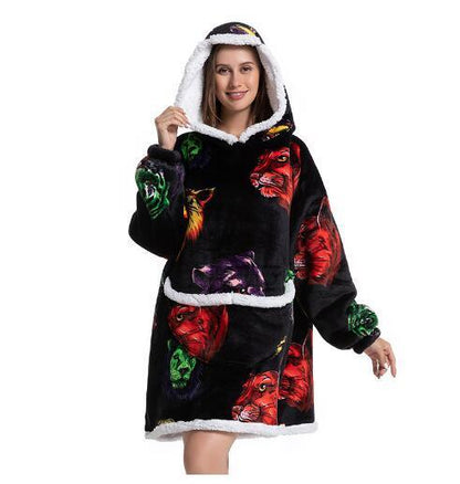 Hooded Pajamas TV Blankets Outdoor Warm Clothing