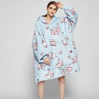 Ovesized Wearable Cozy Blanket Hoodie Winter