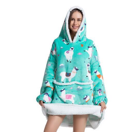Hooded Pajamas TV Blankets Outdoor Warm Clothing