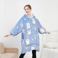 Women's Hooded Lazy Blanket Wearable Hoddie
